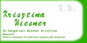 krisztina wiesner business card